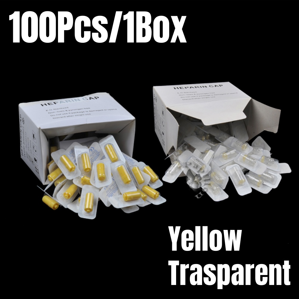 Pet Supplies App - 100Pcs/Box Heparin Cap IV Disposable Cannula