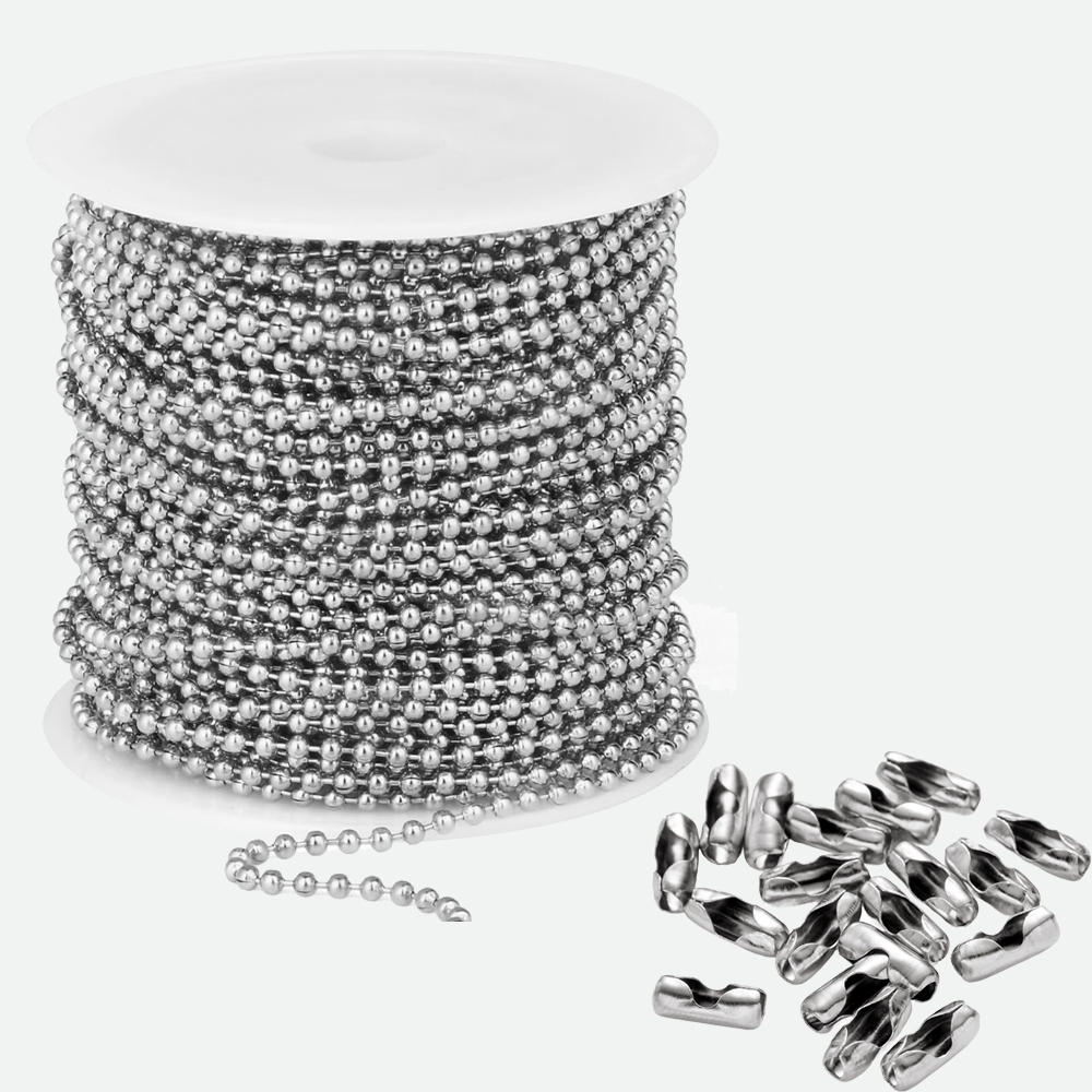 Pet Supplies Warehouse - 10m Stainless Steel Bead Ball Chains