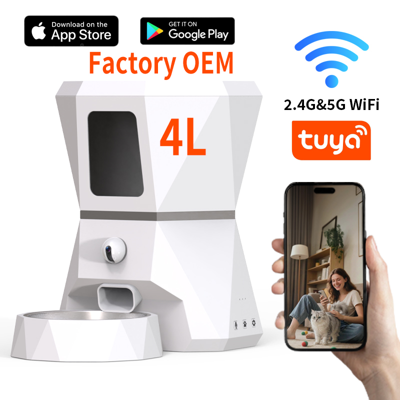 Automatic Pet Feeder - Top-Quality 4L Tuya APP Control WIFI