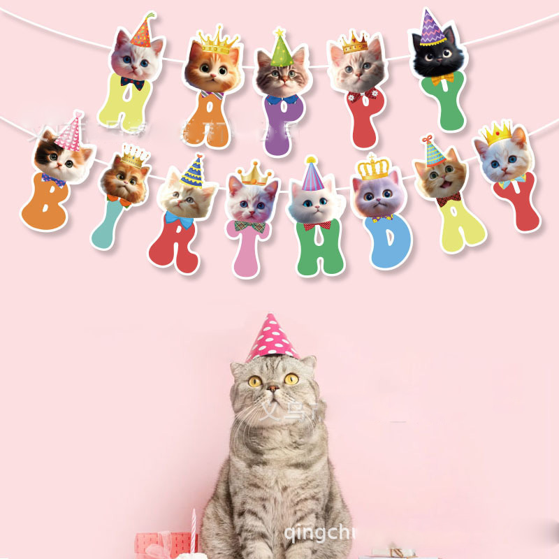 Cat Face Hanging Swirl Decorat - Pet Supplies First 评论和价格