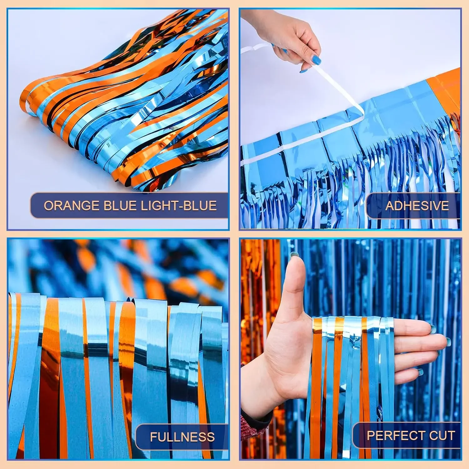 Orange Blue Dog Foil Fringe Cu - Pet Supplies App 评论和价格